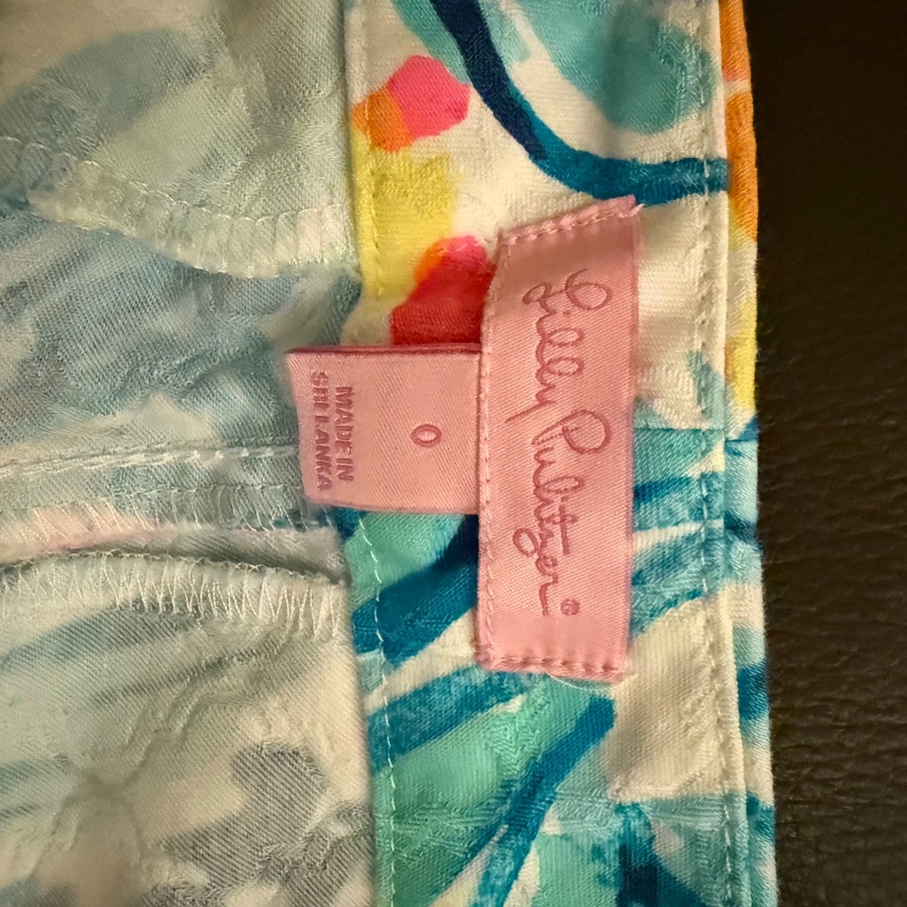LIKE NEW LILY PULITZER SIZE 0 SLIM LEG - Picture 6 of 8
